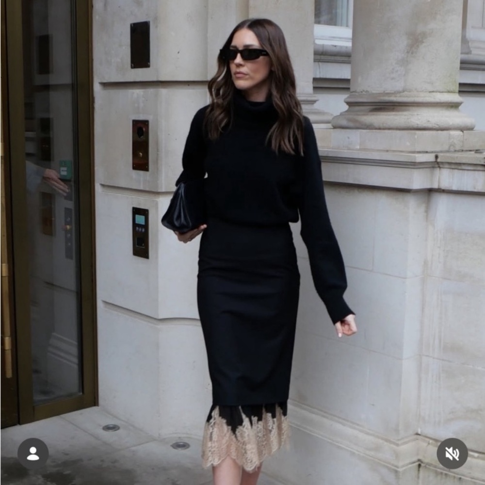 ZARA Combined Lace Skirt ZW Collection - Picture 8 of 15